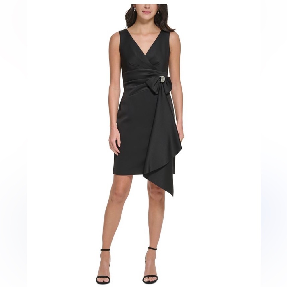 Jessica Howard Bow Detail Cocktail Dress, size 12P EUC